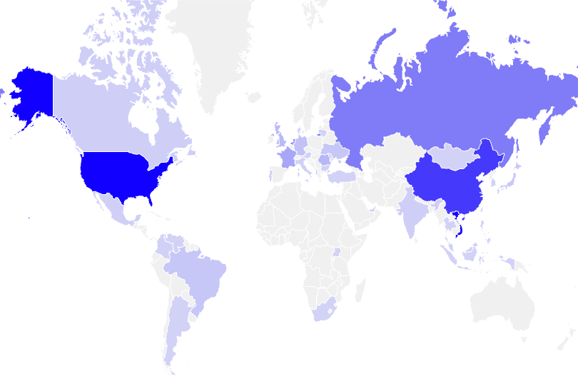 Map showing the location of unwanted
connections