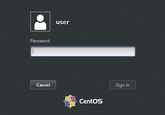 Screenshot of a gdm login screen.