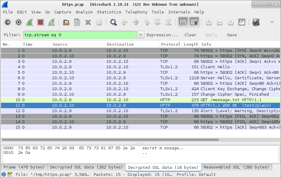 wireshark ssl decrypt curl